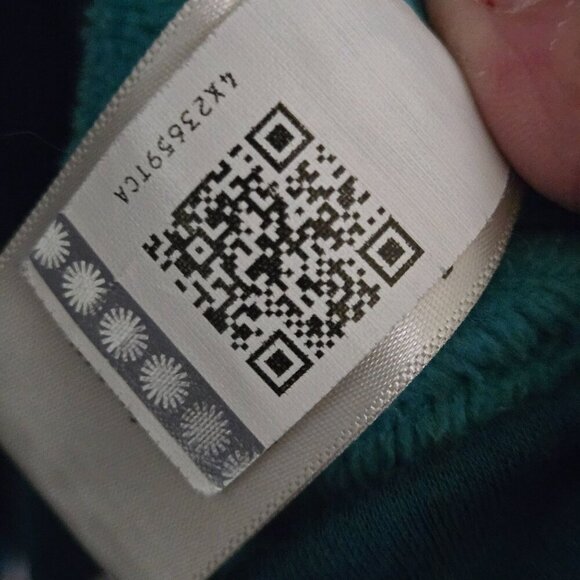 UGG Duffield Plush Soft Fleece Robe Teal Cotton Blend Wrap Pocket Robe Size XL - Picture 7 of 7